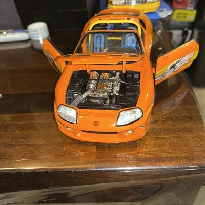 racing Champion 1:18 diecast 1995 Toyota  Supra Used Missing Mirror, Removable - Image 1 of 4