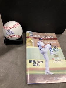 ROBBY SNELLING SAN ANTOINO MISSIONS SIGNED BASEBALL & GAME DAY PROGRAM 2024 - Picture 1 of 7
