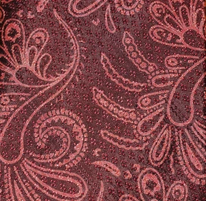 ROBERT TALBOTT ~ CORBATA DE SEDA PARA HOMBRE ~ BORGOÑA Y ROSA ROJA ~ ¡GRAN TEXTURA!!! ~ 59" - Imagen 1 de 5