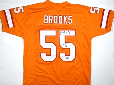 Derrick Brooks Autographed Orange Pro Style Jersey w/HOF- Beckett W Hologram - Image 1 of 3