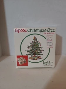 Spode Christmas Tree Mug Coffee Cocoa England with Original Box VTG - Set of 4 - Picture 1 of 9