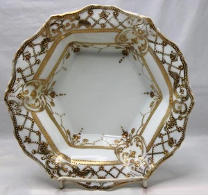 ANTIGUO CUENCO PROFUNDO MORIAGE HOJA DE ARCE MORIMURA NIPÓN PINTADO A MANO c1890 en muy buena condición - Imagen 1 de 7