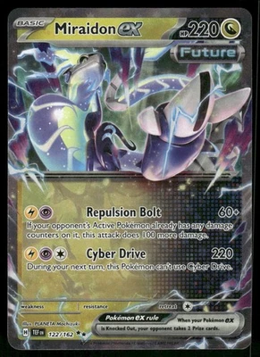 Miraidon ex 122/162 Double Rare Holo NM Pokemon SV05: Temporal Forces - Image 1 of 2