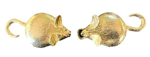 Hebilla de cinturón de ratón vintage Mimi Di N 1974 metal dorado Bg 1 - Imagen 1 de 3