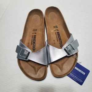 NEW Birkenstock Madrid Big Buckle Women’s 9 EU 40 Gray BOTTOM Single Strap - Picture 1 of 8
