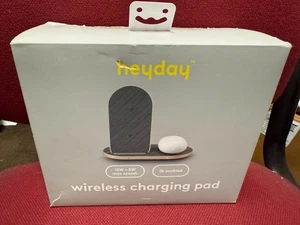 Heyday Qi 2-in-1 Wireless Charger Night Gray NEW! - Picture 1 of 1