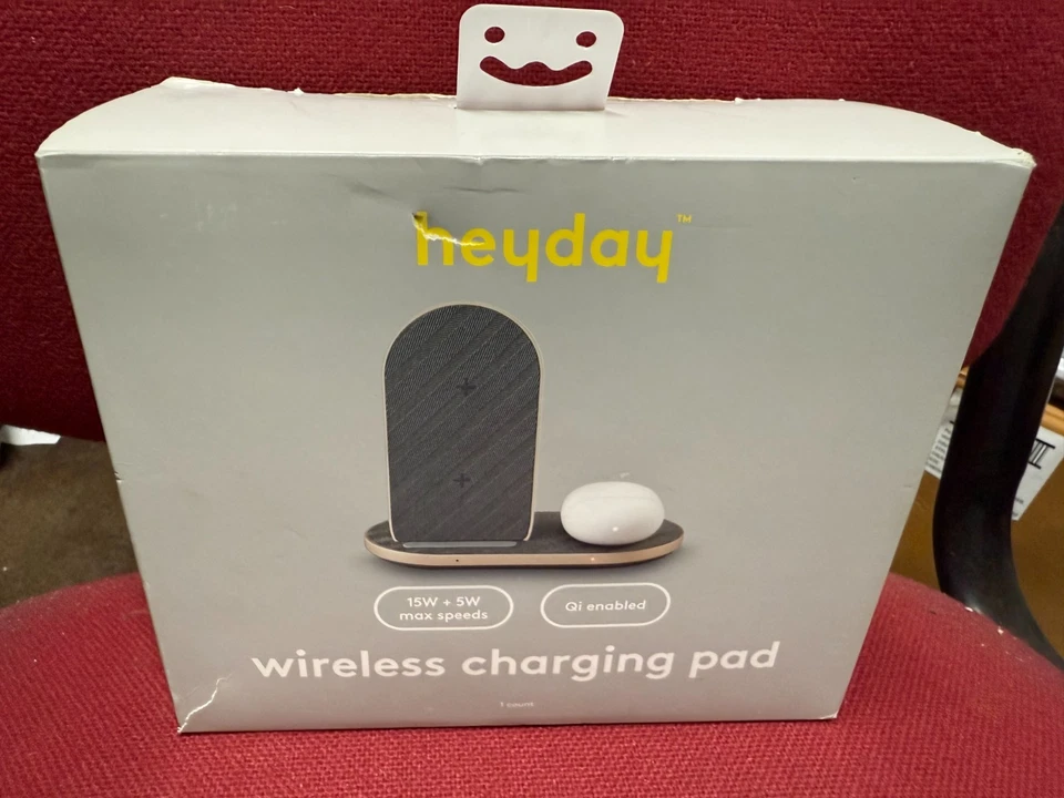 Heyday Qi 2-in-1 Wireless Charger Night Gray NEW! - Image 1 of 1