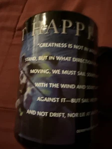 "MAKE IT HAPPEN"  Coffee Mug Oliver Wendell Holmes Quote Successories Inc 2001 - Picture 1 of 7