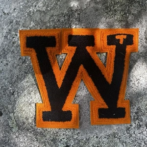 Vintage 1950’s Varsity Letter Sweater / Jacket Emblems Black Orange Chenille - Picture 1 of 5