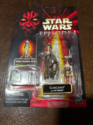 Figura de acción Hasbro Commtech 1998 sin usar, en caja Star Wars Gasgano Pit Droid Episodio 1 Foto 1 de 2