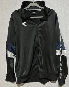 Umbro - Men's Black Full Zip Windbreaker Soccer Jacket - Size XXL - Picture 1 of 5