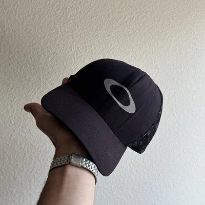 Vintage Oakley Software XYZ Optics Black SnapBack Hat Cap Made In USA 90’s Y2K - Image 1 of 4