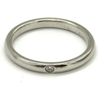 Tiffany & Co. Elsa Peretti Platinum PT950 Dismond Band Ring Sz 9.5 - Image 1 of 4