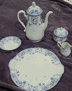 Set caffettiera porcellana vintage 5 pezzi Villeroy & Bach Heinrch mai usata - Foto 1 di 24