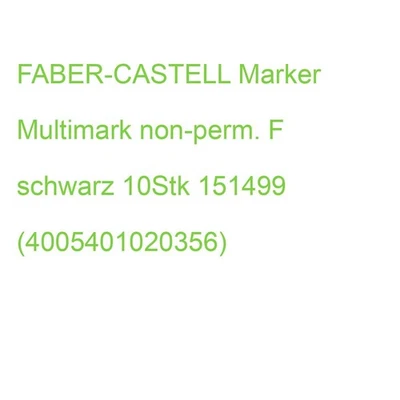 FABER-CASTELL Marker Multimark non-perm. F schwarz 10Stk 151499 (4005401020356) - Bild 1 von 2