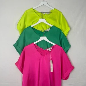 Bundle of 3 She + Sky Silky Blouses - Picture 1 of 16