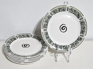 Oneida Casual Settings Aztec Salad Plates 7" Bread Dessert - Set Of 6 - Picture 1 of 15