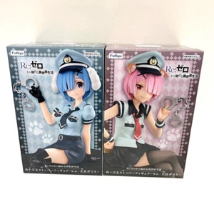 Re:Zero Noodle Stopper Figure Rem & Ram Dog Police Ccostume ver. FuRyu - Picture 1 of 7