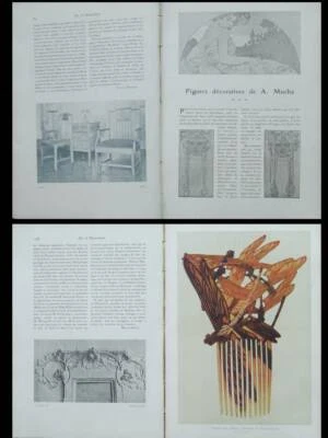 ART ET DECORATION Année 1905 - MUCHA, LALIQUE, MEHEUT, DUFRENE, JALLOT - Photo 1/4