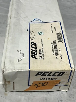NIB PELCO DA104DT VIDEO DISTRIBUTION AMPLIFIER(1 INPUT,4 OUTPUTS) 120VAC INPUT - Image 1 of 2