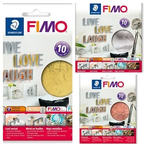 Staedtler Leaf Metal Sheets in Envelope 10pk Assorted Colours Fimo - Picture 1 of 4