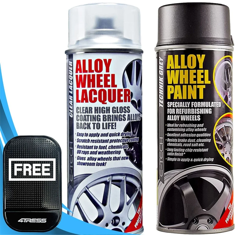 Motorsport Grey E-Tech Car Alloy Wheel Spray Paint 400ml Can Chip Resistant X2