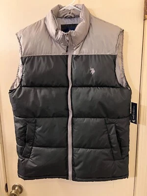 U.S. Polo Assn. Chaleco 100% Poliéster 2 Tonos Azul Marino y Gris Para Hombre Talla M ¡NUEVO CON ETIQUETAS! Foto 1 de 4