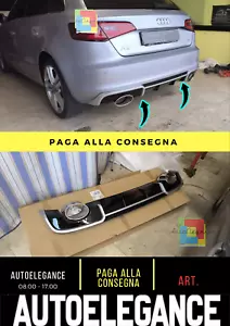 🔥DIFFUSORE ADATTO PER AUDI A3 8V STANDARD 12-16 LOOK RS3 🔥 - Foto 1 di 6