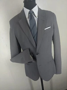 Armani Exchange 100% Cotton Gray Blazer 2 Button  1 Vent  US Size 34 Reg.- MINT - Picture 1 of 11