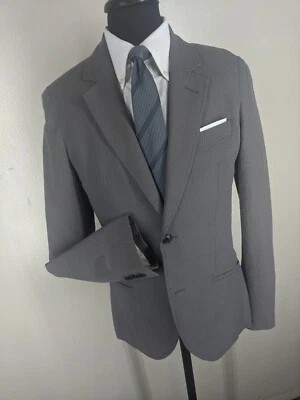 Armani Exchange 100% Cotton Gray Blazer 2 Button  1 Vent  US Size 34 Reg.- MINT - Image 1 of 4