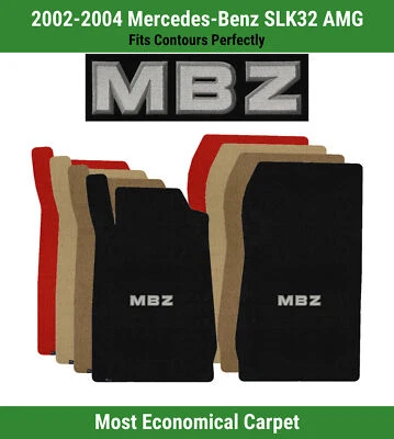 Alfombrillas delanteras Lloyd Velourtex para Mercedes-Benz SLK32 AMG del 02-04 con apliques MBZ Foto 1 de 4