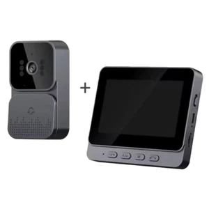 Wireless Intercom Doorbell HD Night Vision 4.3In Lps Screen Waterproof Visual Do - Picture 1 of 14