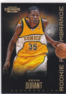KEVIN DURANT ROOKIE Contenders Basketball SONICS Remembrance Card GS WARRIORS! - Image 1 of 2