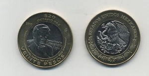 Mexico 20 Pesos 2010, Bi-Metallic KM 943 UNC Coin Uncirculated - Picture 1 of 1