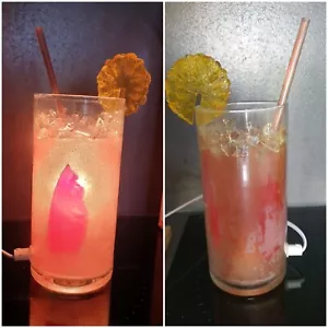 LAMPE NEUVE WATERMELON TEQUILA SUNRISE VINTAGE ARTSCENE VERRE À COCKTAIL 80's - Foto 1 di 10
