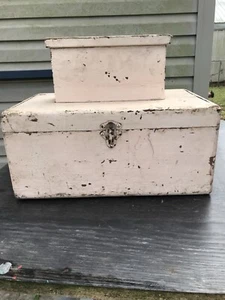 Vintage Unique Mid-Century WOODEN SHOE SHINE BOX PLUS Antique Accessories - Picture 1 of 17