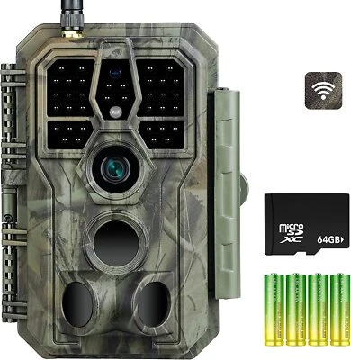 DIGITGARDEN Trail Camera WiFi 32MP 1296P, Hunting Game Camera with 120°Wide-Angle Motion