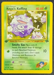 2000 Gym Challenge Koga's Koffing 79/132 1st Edition Pokemon Card Vintage WOTC - Picture 1 of 2