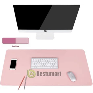 Großes wasserdichtes Mauspad Schreibtischunterlage, PU-Lederschutz doppelseitige Schreibtischunterlage - Bild 1 von 12