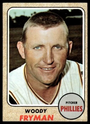 1968 Topps WOODY FRYMAN #112 Phillies corner wear FREE Ship! - Image 1 of 2