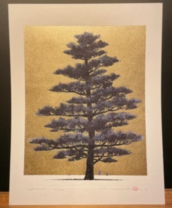 NAMIKI HAJIME Estampado en Madera Escena del Árbol-137 (versión Negra) 37x29,3cm 2009 - Imagen 1 de 12