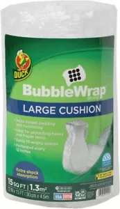 Duck Brand Large Bubble Wrap Roll, 5/16" Large Bubble Cushioning, 12" x 15' - Picture 1 of 4