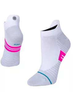 Calze Stance Donna Bianco Tab Nylon Ultraleggere Imbottite Legate Performance M 8-10,5 - Foto 1 di 1