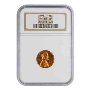 1951 Lincoln Wheat Cent NGC PF67 RD - Picture 1 of 2
