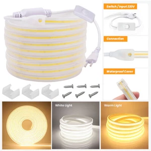 COB LED Streifen 220V Stripe Band Leiste Lichterkette Lichtband Lichtschlauch - Bild 1 von 14