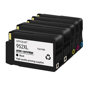 Set 5 cartucce inchiostro a colori 952xl BK C/M/Y per HP Officejet Pro 8216 8218 8710 - Foto 1 di 8