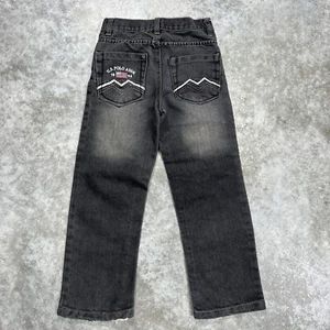 US polo ASSN boys jeans embroidered pockets y2k denim black size 7 - Picture 1 of 8