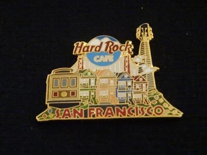 Hard Rock Cafe pin San Francisco Cityscape Logo Houses Painted Ladies Cable Car - Picture 1 of 1