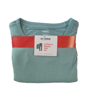 Men's SONOMA River Green & Gray 2-piece sleep set size Large NWT - Picture 1 of 6