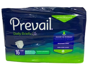 Prevail Incontinence Maximum Absorbency Daily Briefs - Small, 16 Count (PV-011) - Picture 1 of 5